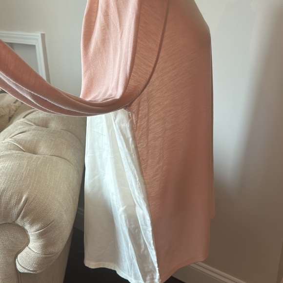 Loft Light Pink Top with Cream Button down on back - Picture 7 of 8